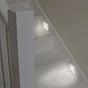The Lombard Collection Brushed Chrome Flat Plate LED Stair Light - Cool White