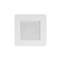 The Eldon Collection White Metal Flat Plate LED Stair Light - Cool White 
