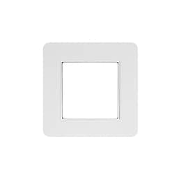 The Eldon Collection White Metal Flat Plate LED Stair Light - Cool White 