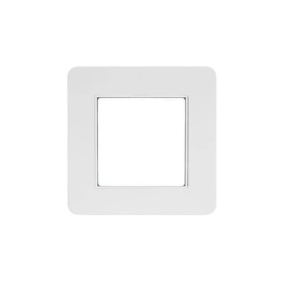 The Eldon Collection White Metal Flat Plate LED Stair Light - Cool White 