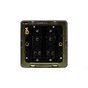 The Connaught Collection Black Nickel Flat Plate 10A 2 Gang 2 Way Switch Blk Ins Screwless