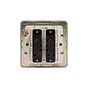The Eldon Collection White Metal Flat Plate 2 Gang Light Switch 10A 2-Way White Insert