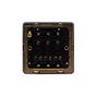 The Connaught Collection Black Nickel Flat Plate 10A 3 Gang 2 Way Switch Blk Ins Screwless