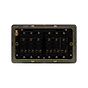 The Connaught Collection Black Nickel Flat Plate 10A 6 Gang 2 Way Switch Blk Ins Screwless