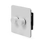 The Eldon Collection White Metal Flat Plate 2 Gang 2 -Way Intelligent Dimmer 150W LED (300W Halogen/Incandescent)