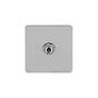 Soho Lighting Brushed Chrome Flat Plate 20A 1 Gang 2 Way Toggle Switch Screwless