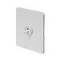 The Eldon Collection White Metal Flat Plate 20A 1 Gang 2 Way Toggle Switch Screwless