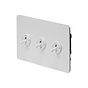 The Eldon Collection White Metal Flat Plate 20A 3 Gang 2 Way Toggle Switch Screwless