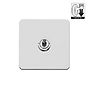 The Finsbury Collection Flat Plate Polished Chrome 1 Gang Dimming Toggle Switch
