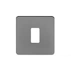 Soho Lighting Black Nickel Flat Plate 1 Gang Grid Switch Plate Screwless