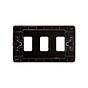 The Connaught Collection Black Nickel Flat Plate 3 Gang RM Rectangular Module Grid Switch Plate