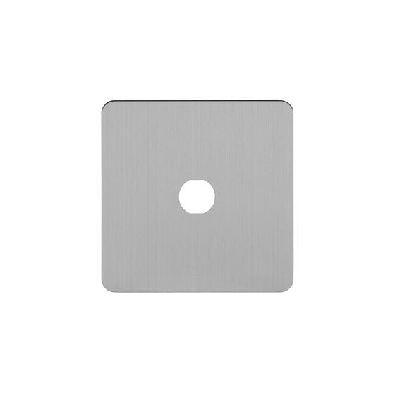 The Lombard Collection Brushed Chrome Flat Plate 1 Gang CM Circular Module Grid Switch Plate