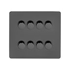 Black Nickel 8 Gang Dimmer Switch