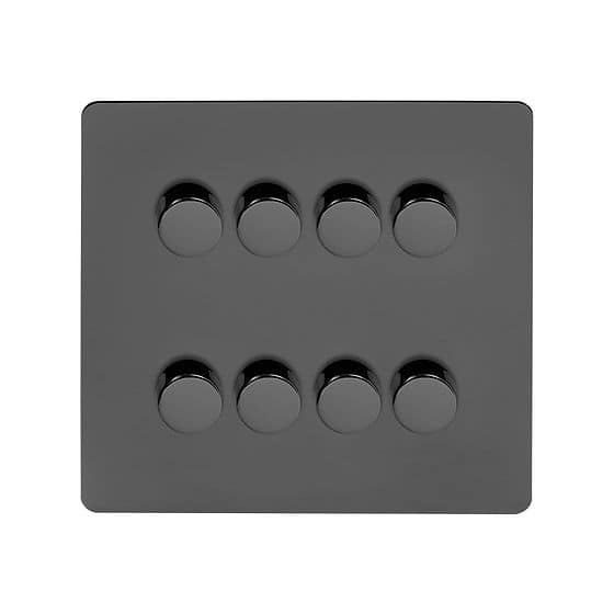 Black Nickel 8 Gang Dimmer Switch