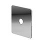The Finsbury Collection Polished Chrome Flat Plate 1 Gang LT3 Toggle Plate ONLY