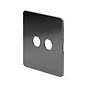 The Connaught Collection Black Nickel Flat Plate 2 Gang LT3 Toggle Plate ONLY