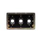 The Finsbury Collection Polished Chrome Flat Plate 3 Gang LT3 Toggle Plate ONLY
