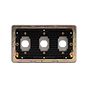 The Eldon Collection White Metal Flat Plate 3 Gang LT3 Toggle Plate ONLY