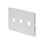 The Eldon Collection White Metal Flat Plate 3 Gang LT3 Toggle Plate ONLY