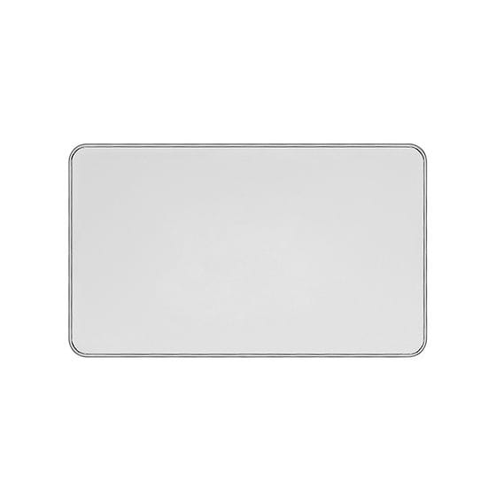 Soho Lighting White Metal Plate with Chrome Edge Double Blank Plate Screwless