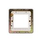 The Eldon Collection White Metal Flat Plate 2 x25mm EM-Euro Module Faceplate