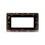 The Finsbury Collection Polished Chrome Black Insert Flat Plate 4 x25mm EM-Euro Module Faceplate