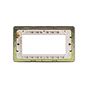 The Eldon Collection White Metal Flat Plate 4 x25mm EM-Euro Module Faceplate