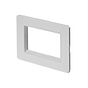 The Eldon Collection White Metal Flat Plate 4 x25mm EM-Euro Module Faceplate