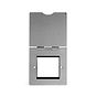 The Lombard Collection Brushed Chrome Black Insert Flat Plate 2 x25mm EM-Euro Module Floor Plate