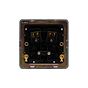 The Connaught Collection Black Nickel Flat Plate 20A Flex Outlet Blk Ins Screwless