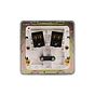 The Eldon Collection White Metal Flat Plate 20A Flex Outlet Wht Ins Screwless