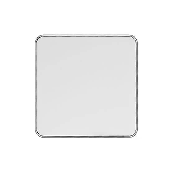 Soho Lighting White Metal Plate with Chrome Edge Single Blank Plate Screwless