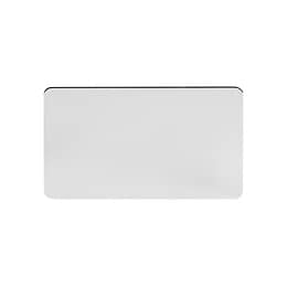 Soho Lighting Polished Chrome Flat Plate Double Blank Plates Screwless