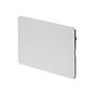 The Eldon Collection White Metal Flat Plate Double Blank Plate Screwless