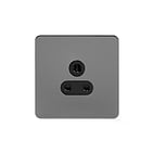 Soho Lighting Black Nickel Flat Plate 5 Amp Unswitched Socket Blk Ins Screwless