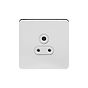 Soho Lighting Polished Chrome Flat Plate 5 Amp Unswitched Socket Wht Ins Screwless