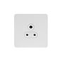 Soho Lighting White Metal Flat Plate 5 Amp Unswitched Socket Wht Ins Screwless