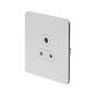The Eldon Collection White Metal Flat Plate 5 Amp Unswitched Socket Wht Ins Screwless