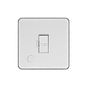 Soho Lighting White & Polished Chrome With Chrome Edge 13A Unswitched Flex Outlet White Inserts Screwless