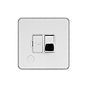 Soho Lighting White & Polished Chrome With Chrome Edge 13A Switched Fuse Flex Outlet White Inserts Screwless