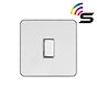 White Metal and Chrome Smart Light Switch
