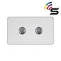 White Metal and Chrome Smart Light Switch