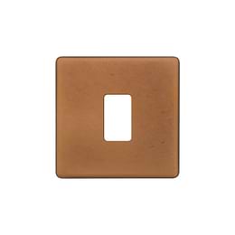 The Chiswick Collection Antique Copper 1 Gang RM Rectangular Module Grid Switch Plate