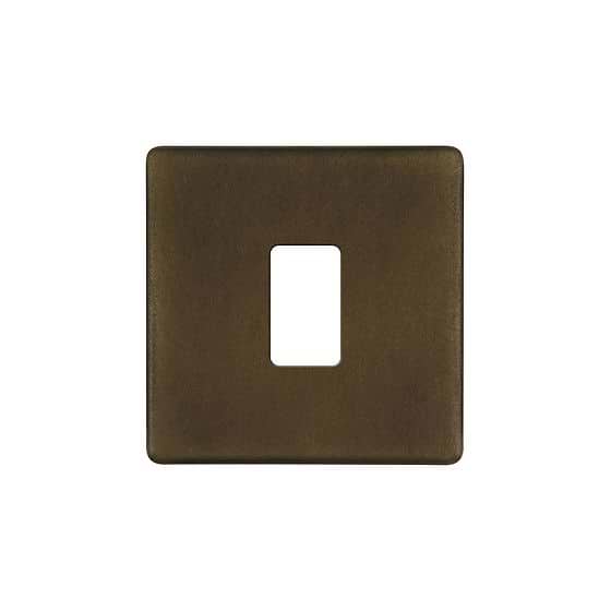 The Westminster Collection Vintage Brass 1 Gang RM Rectangular Module Grid Switch Plate