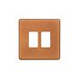 The Chiswick Collection Antique Copper 2 Gang RM Rectangular Module Grid Switch Plate