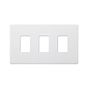Soho Lighting Primed Paintable 3 Gang RM Rectangular Module Grid Plate