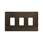 The Westminster Collection Vintage Brass 3 Gang RM Rectangular Module Grid Switch Plate