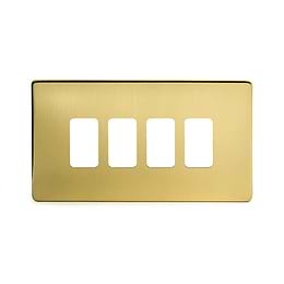 Soho-Lighting-Brushed-Brass-4-Gang-Grid-Plate