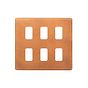 The Chiswick Collection Antique Copper 6 Gang RM Rectangular Module Grid Switch Plate