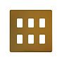 Soho Lighting Antique Gold 6 Gang RM Rectangular Module Grid Switch Plate